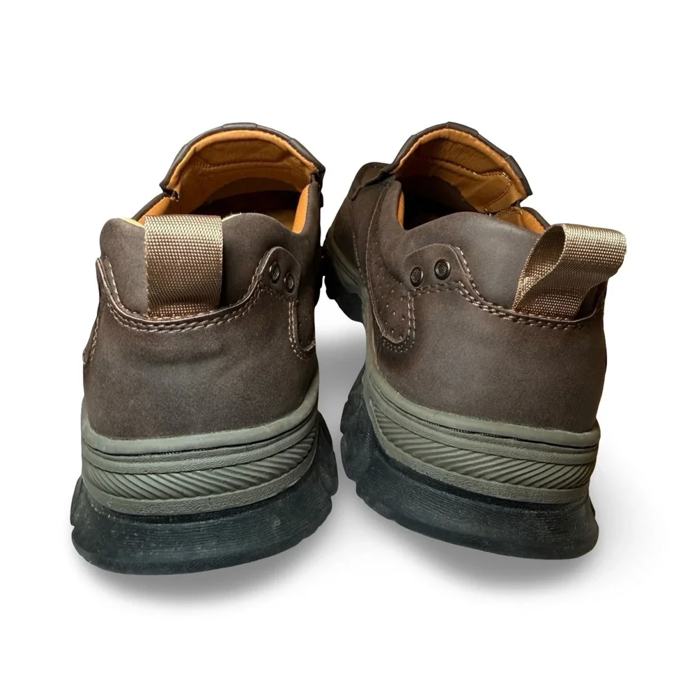 Twisted X Driving Moc Brown Leather Slip On Lug Sole Work Shoes Mens EU47